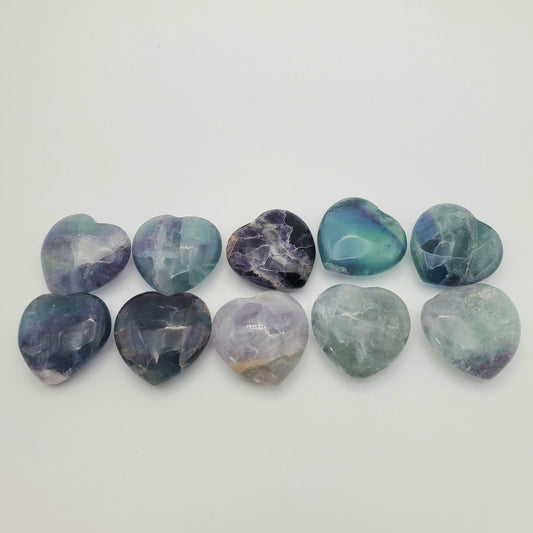 Fluorite Hearts 1 inch