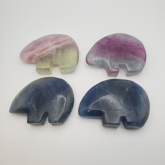 Rainbow Fluorite Bear