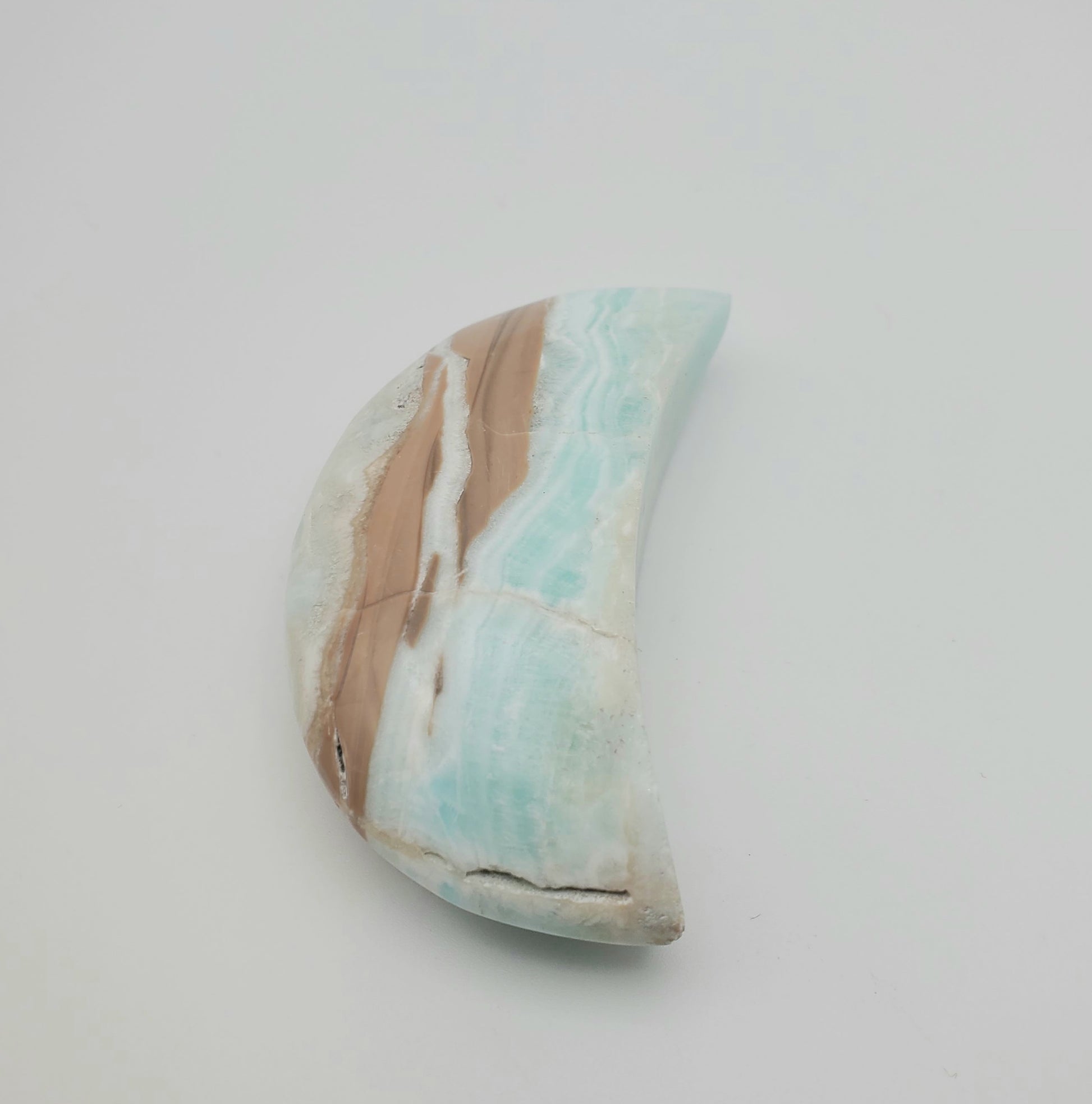 Caribbean Calcite Moon Small 2.5 inch