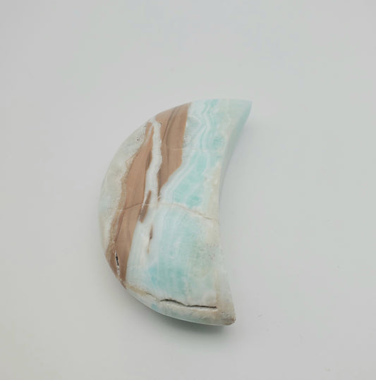 Caribbean Calcite Moon Small 2.5 inch