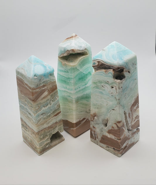 Caribbean Calcite Pyramid 4.5-5 inch