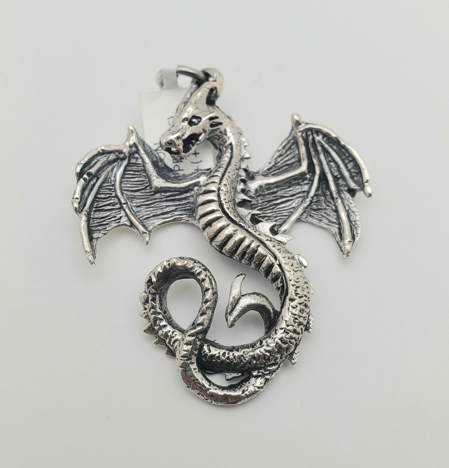 SS Dragon w Wings Pendant