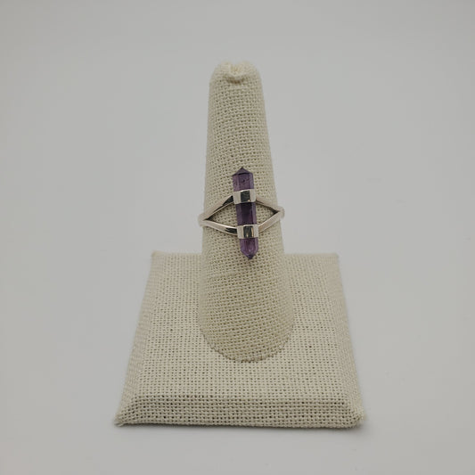 SS Amethyst Point Ring