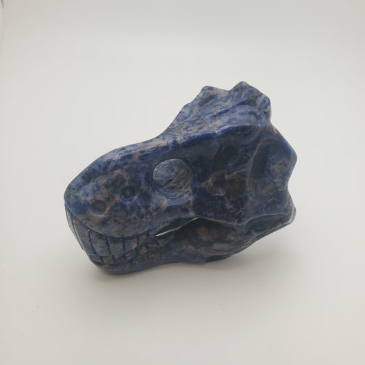 Carved Sodalite Dragon Skull