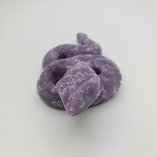 Lepidolite Carved Snake