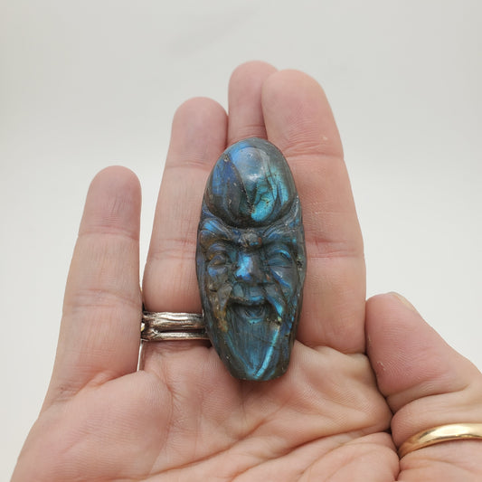 Carved Labradorite God of Longevity 33.99