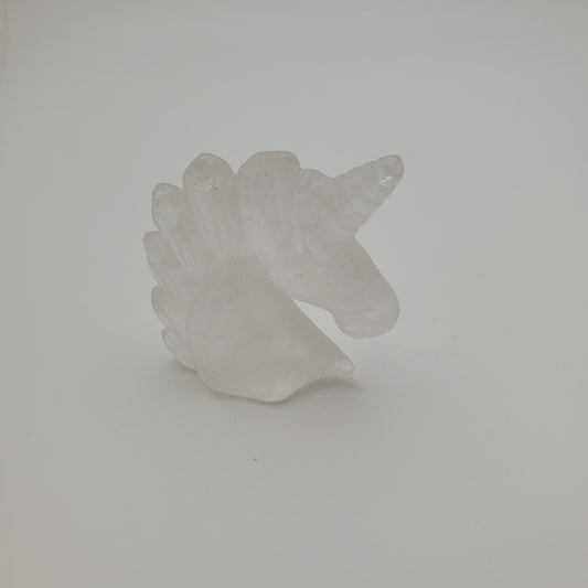 Carved Clear Quartz Unicorn