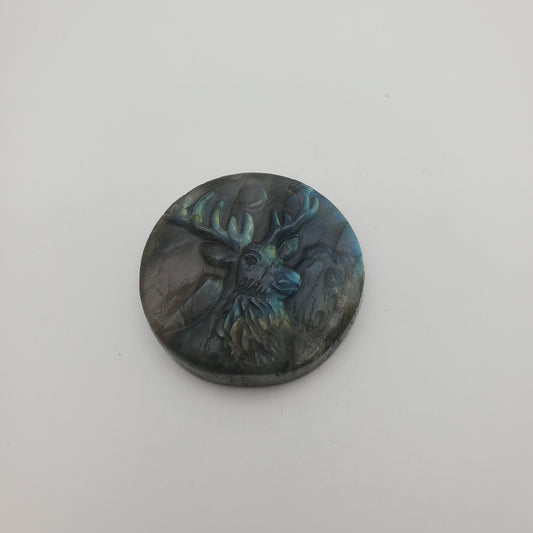 Carved Labradorite Elk