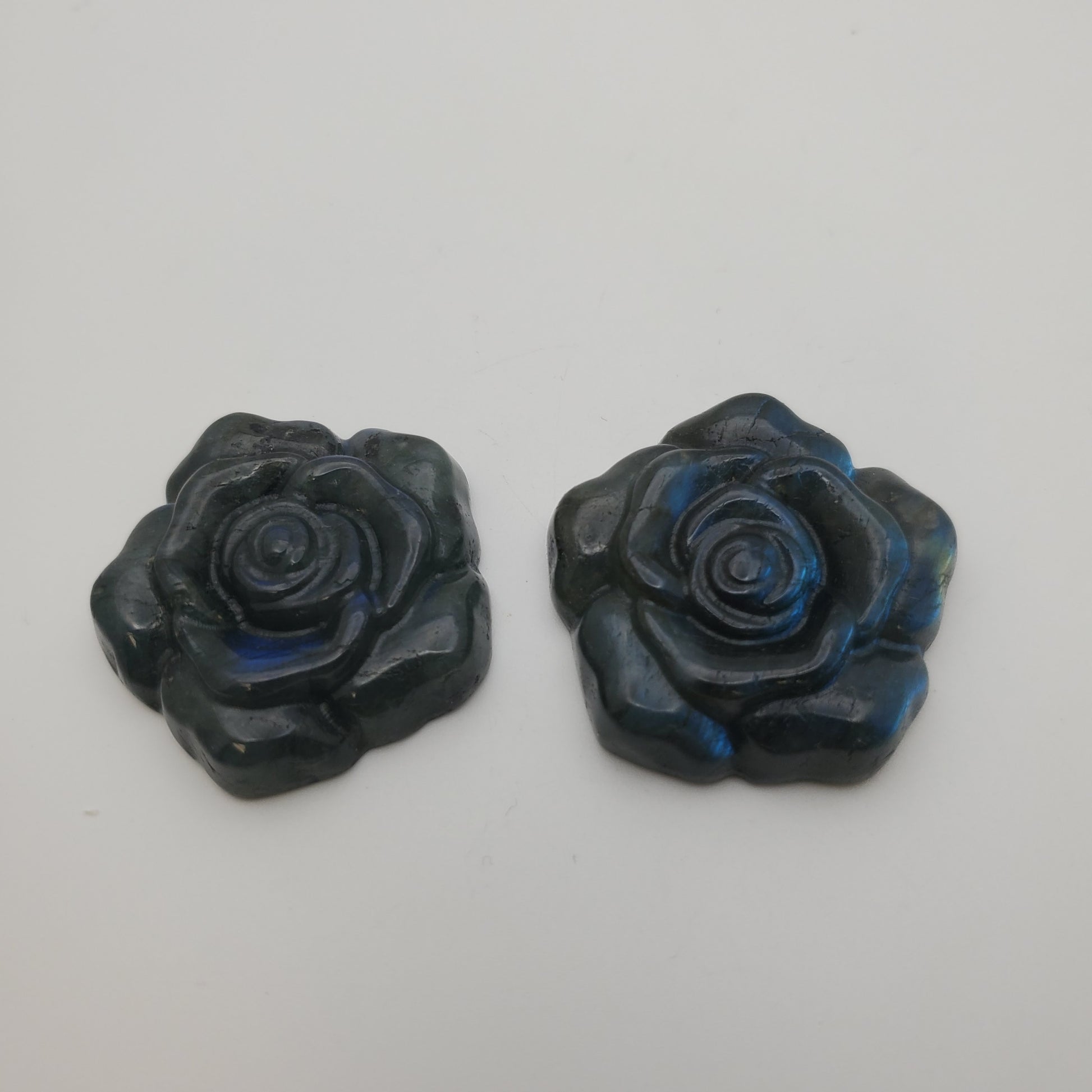 Carved Labradorite Rose