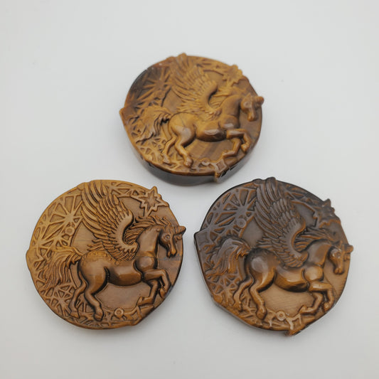 Carved Tiger's Eye Pegasus