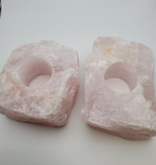 Rose Quartz Tea Light Holder