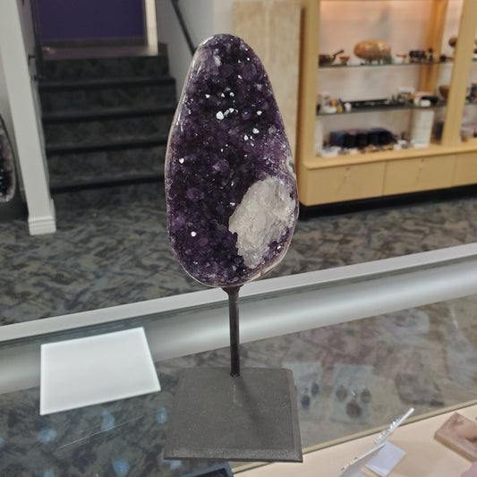 Amethyst Geode on Stand 11”