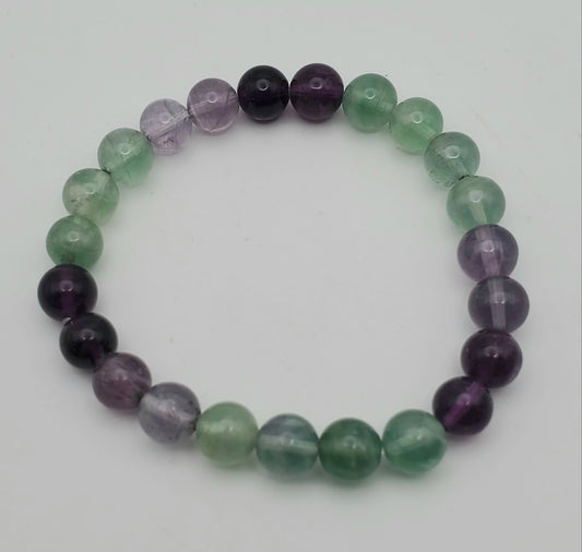 8mm Fluorite Bracelet