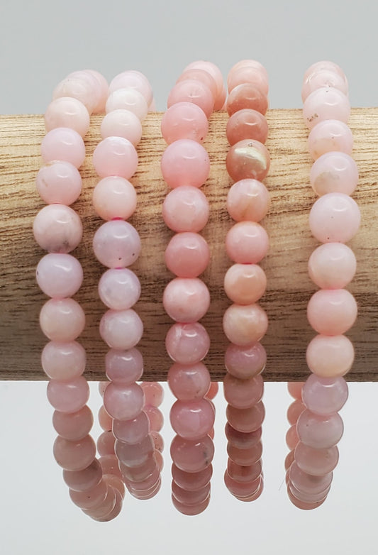 6mm Pink Opal Bracelet