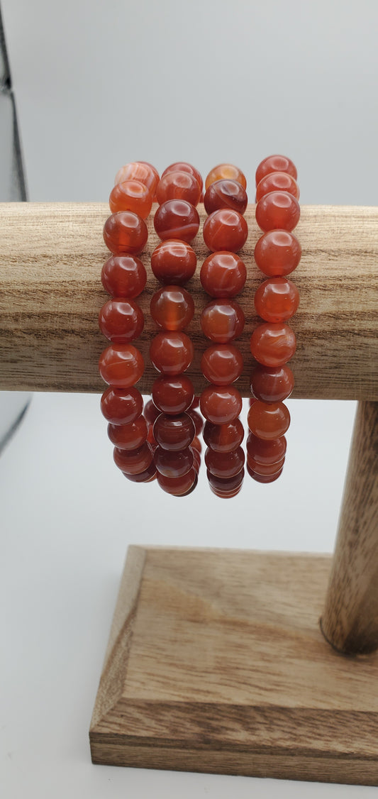 8mm Carnelian Bracelet