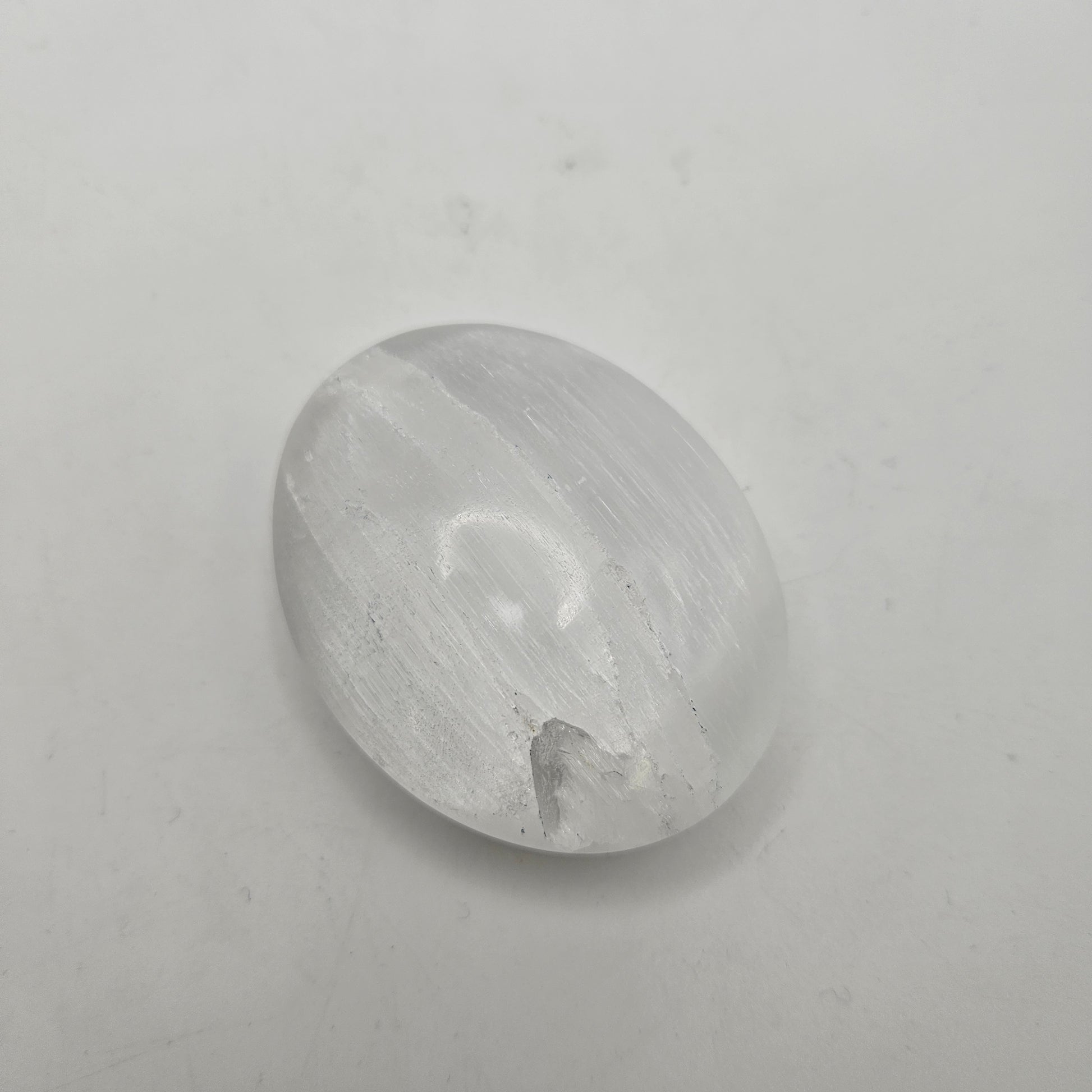 Selenite Palm Stone