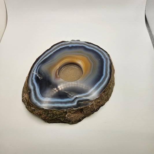 Assorted Agate Candleholder