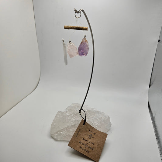Love Clear Quartz Stand