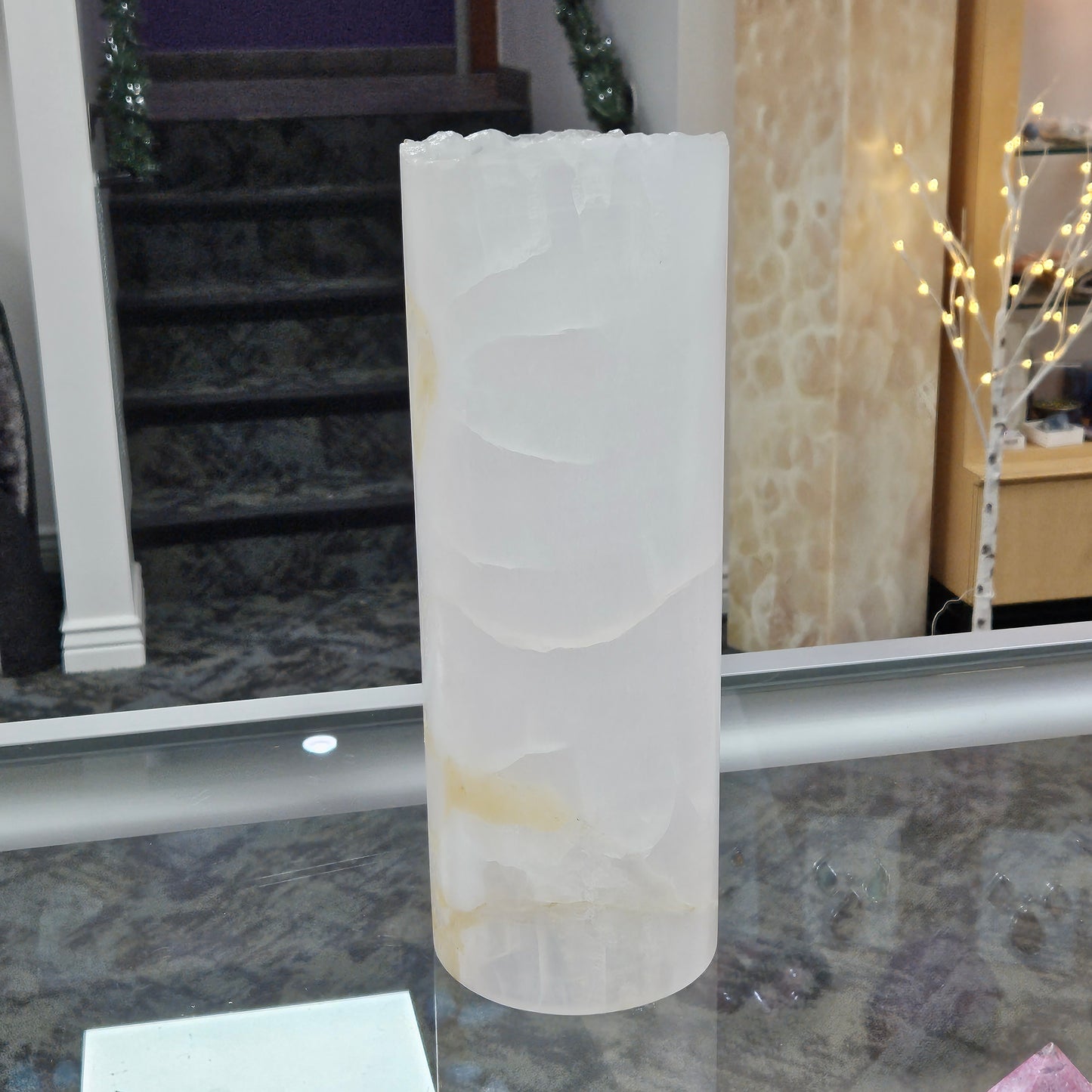 Round Calcite Lamp