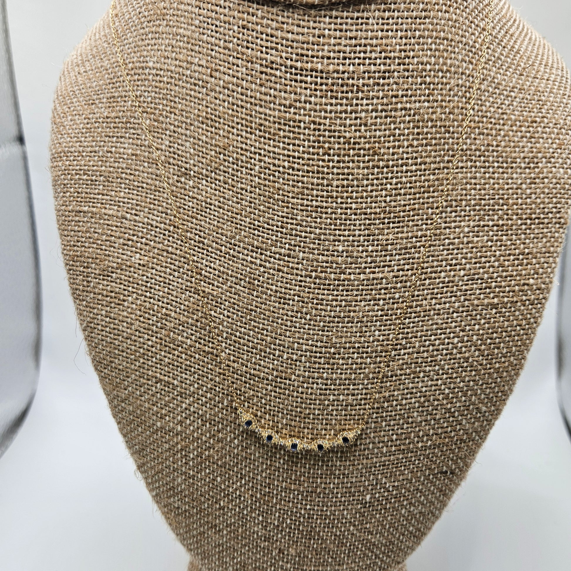 18" Diamond Sapphire Necklace