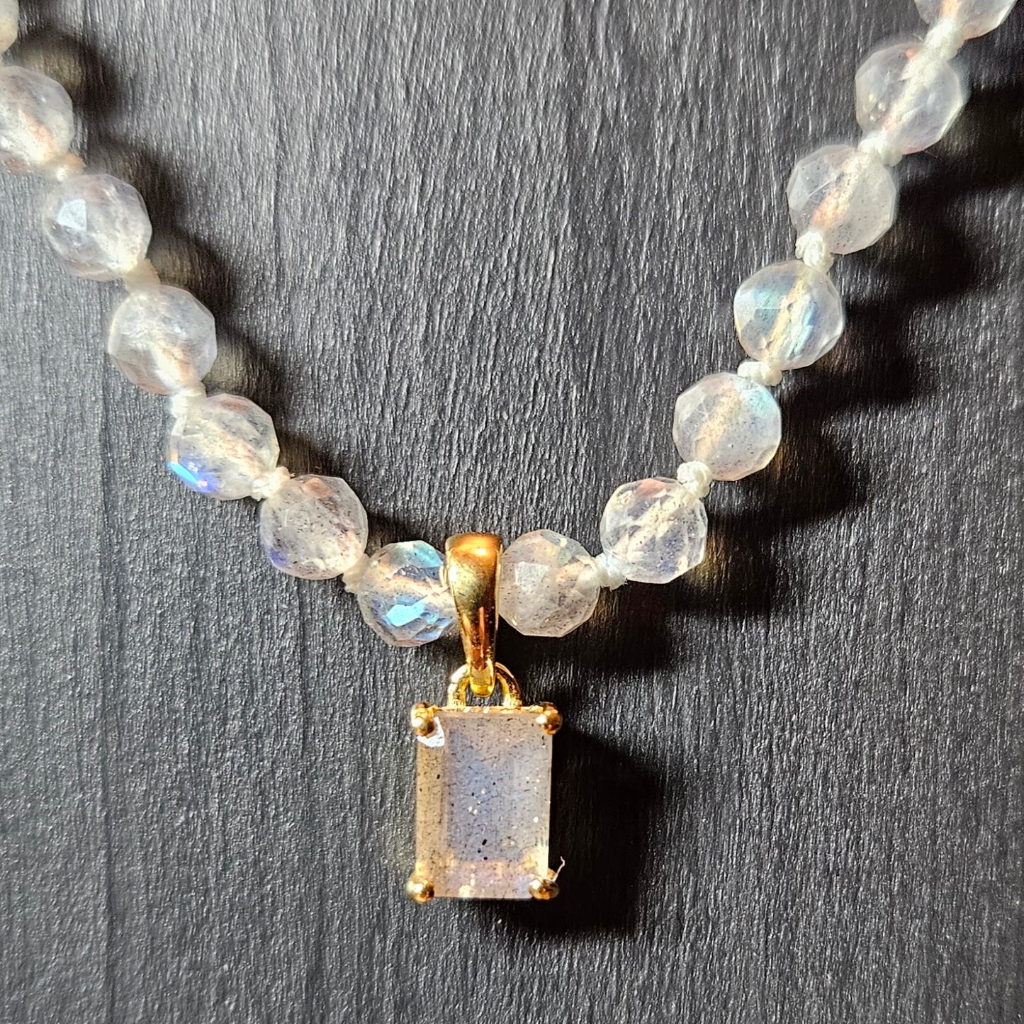 Labradorite Knotted Necklace