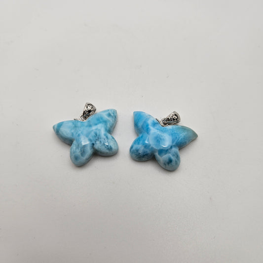 Larimar Butterfly Pendant