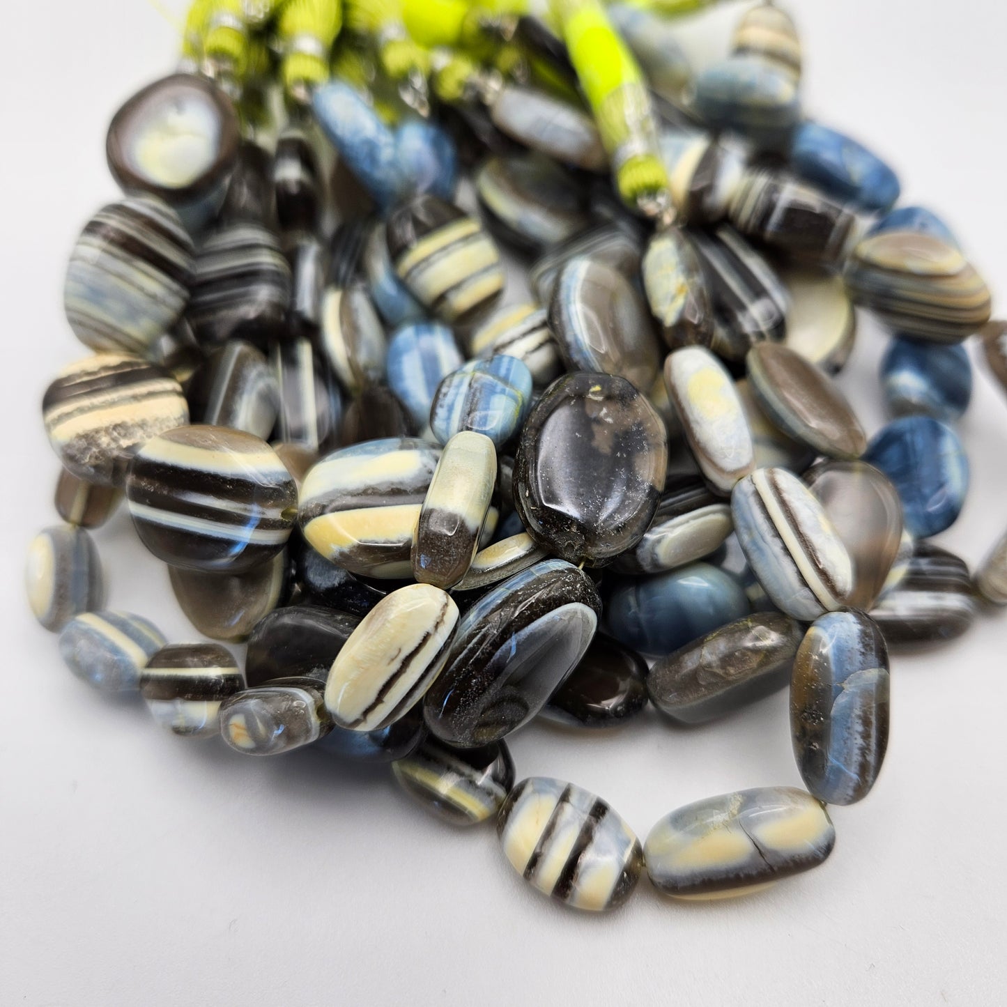 Blue Yellow Opal Oval