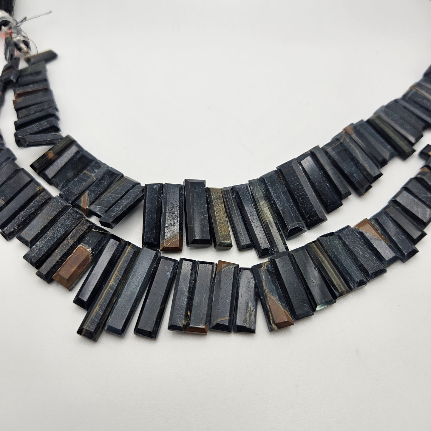 Blue Tiger's Eye Top Drill Rectangle Graduated