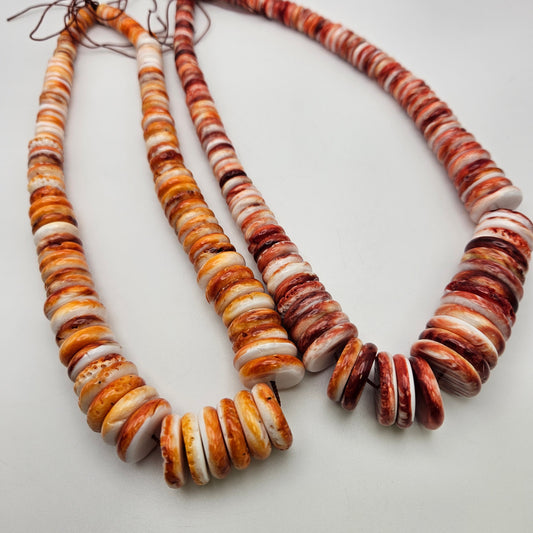 Orange Spiny Oyster Rondelle Graduated 150.99