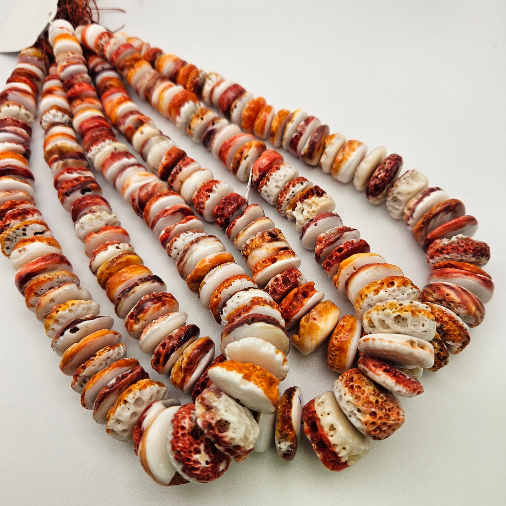 Orange Spiny Oyster Rondelle Graduated 135.99