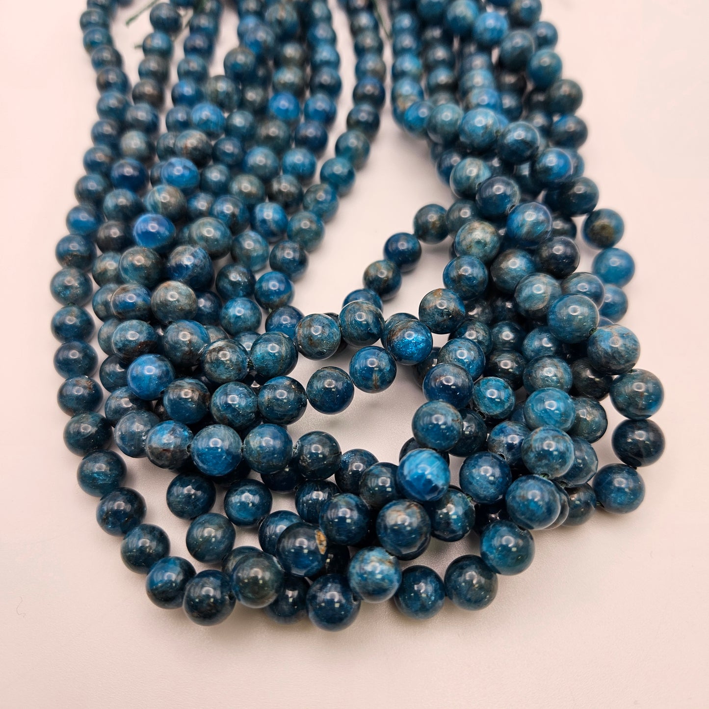 8mm Blue Apatite Round