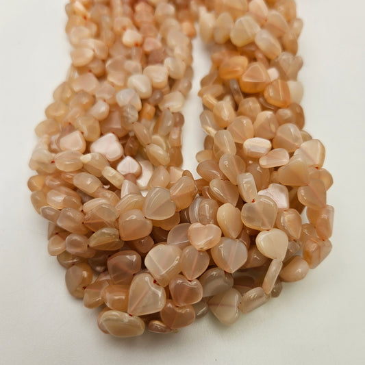Peach Moonstone Heart
