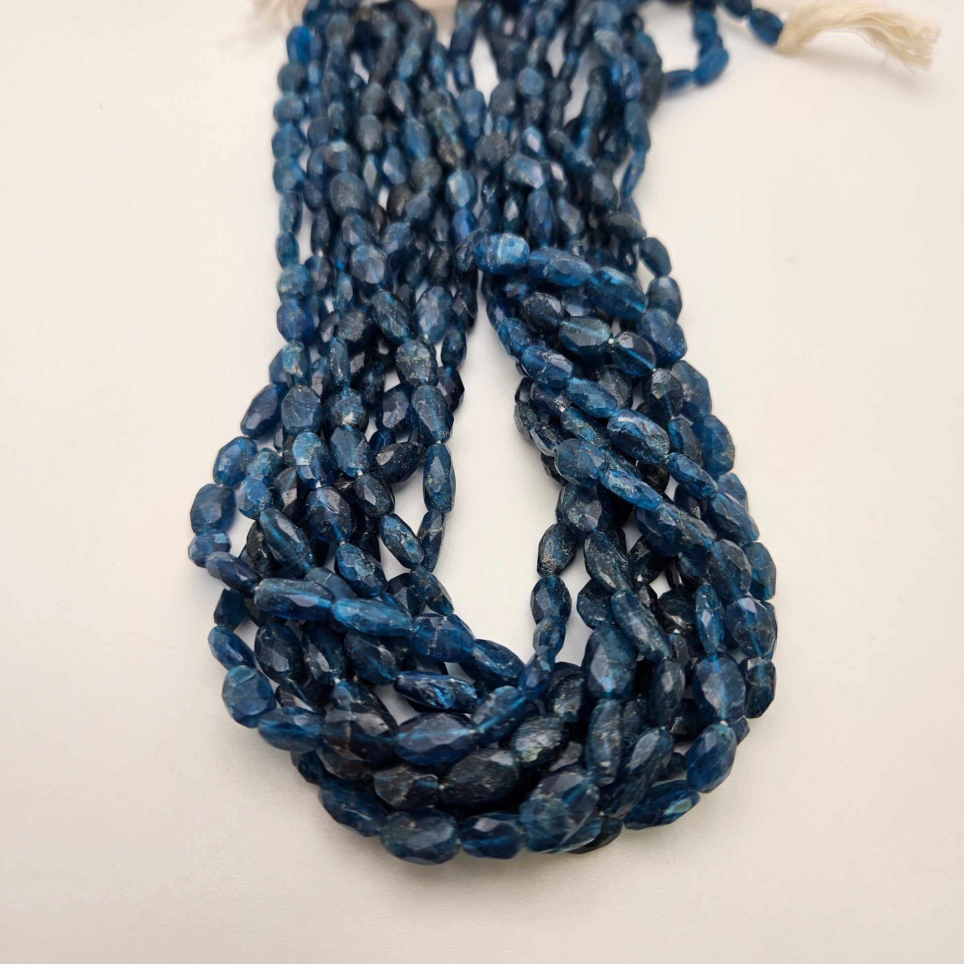 Blue Apatite Facet Rice