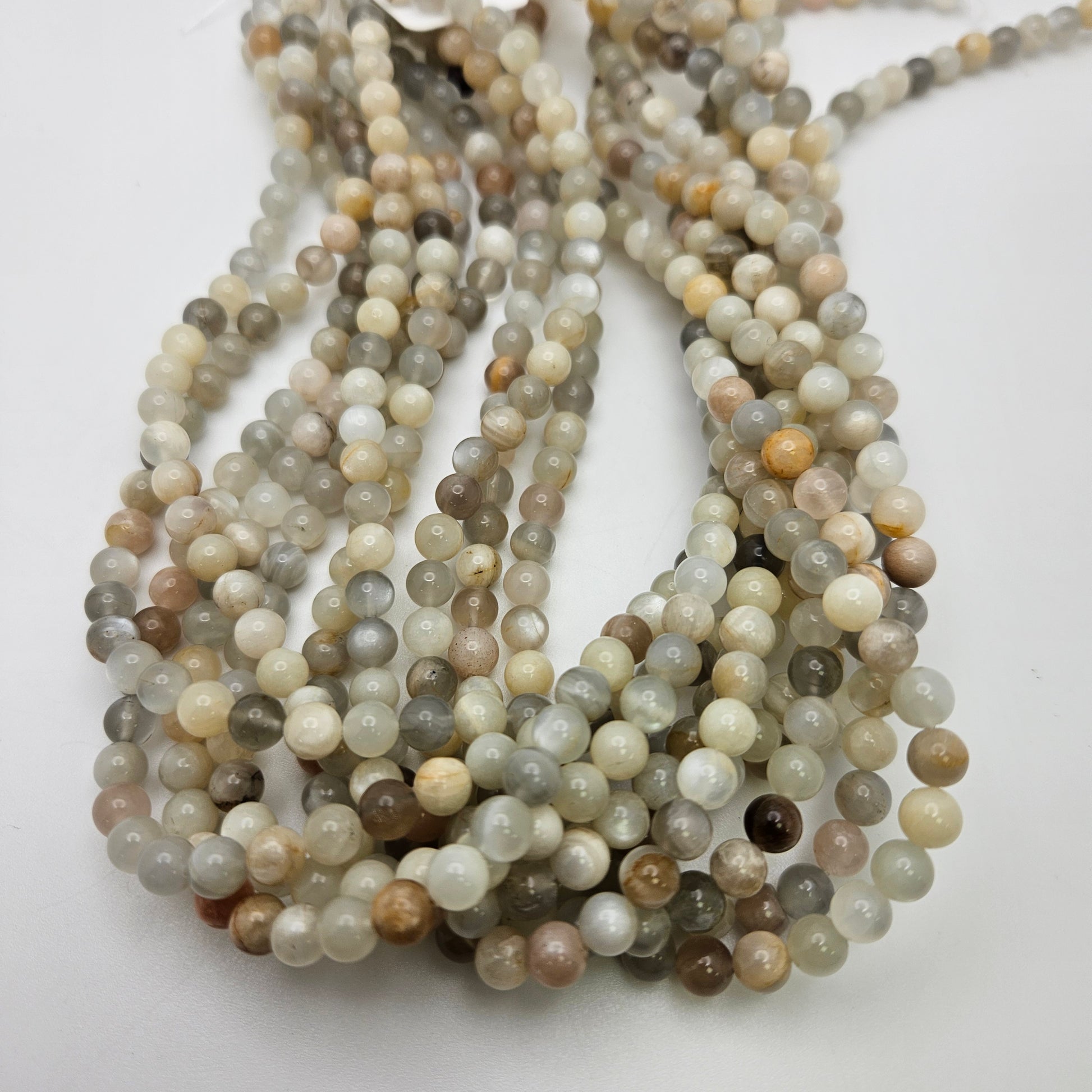 6mm White Moonstone Round