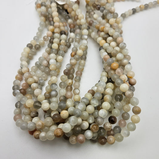 6mm White Moonstone Round