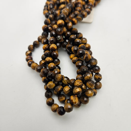 6mm Tiger's Eye Round Faceted