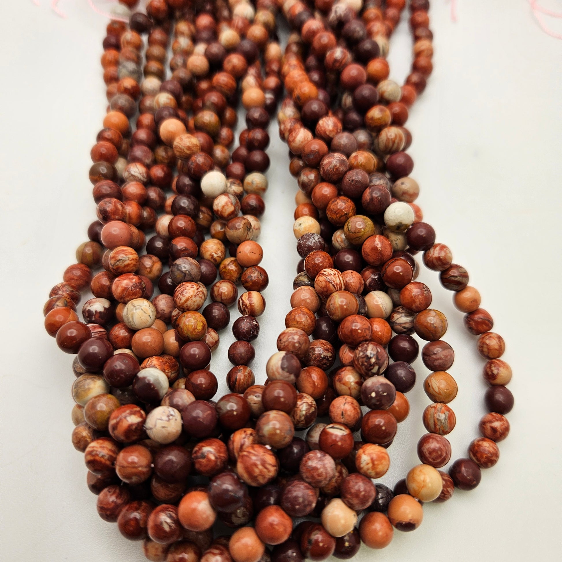 6mm Red Leopard Jasper