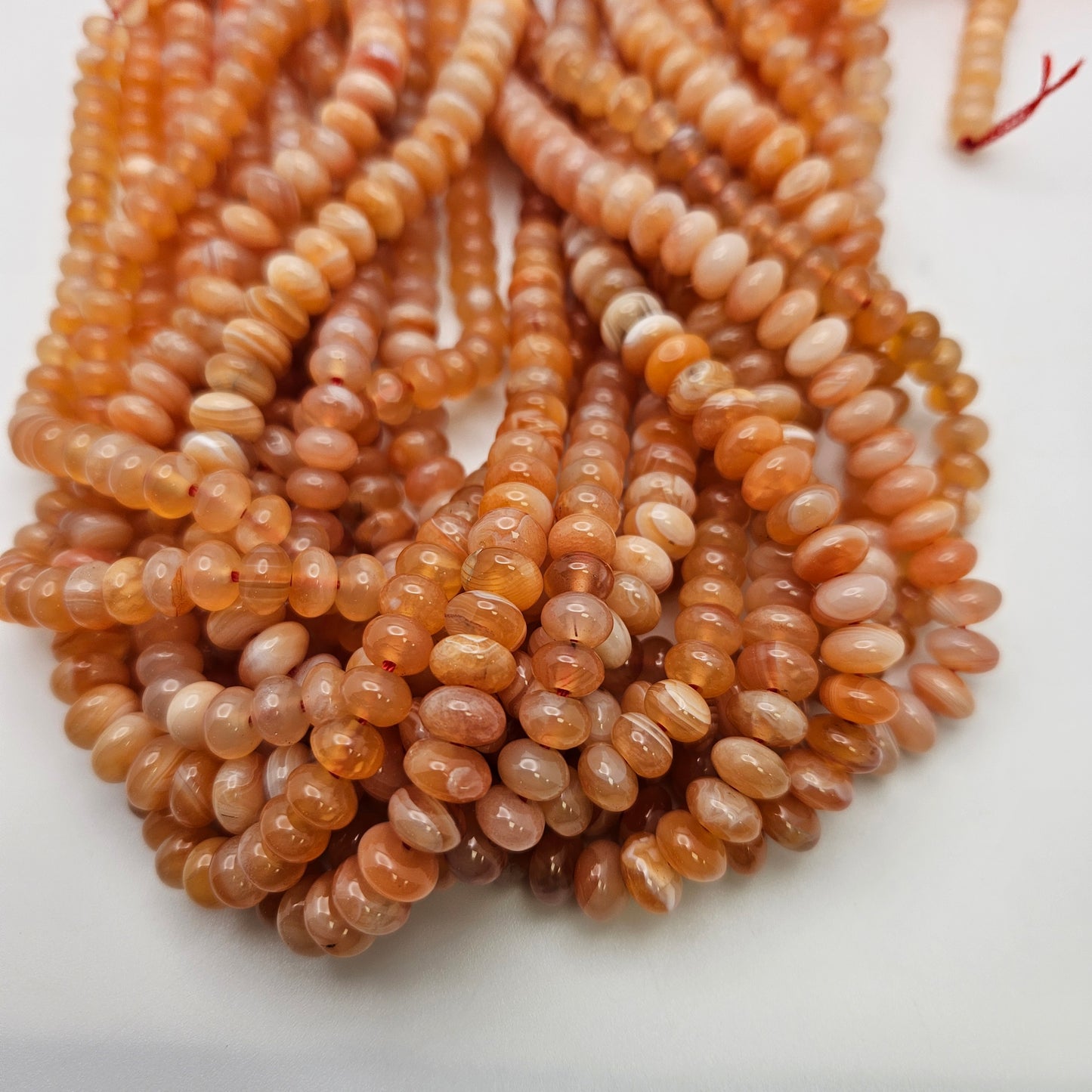 8mm Pink Chalcedony Rondelle