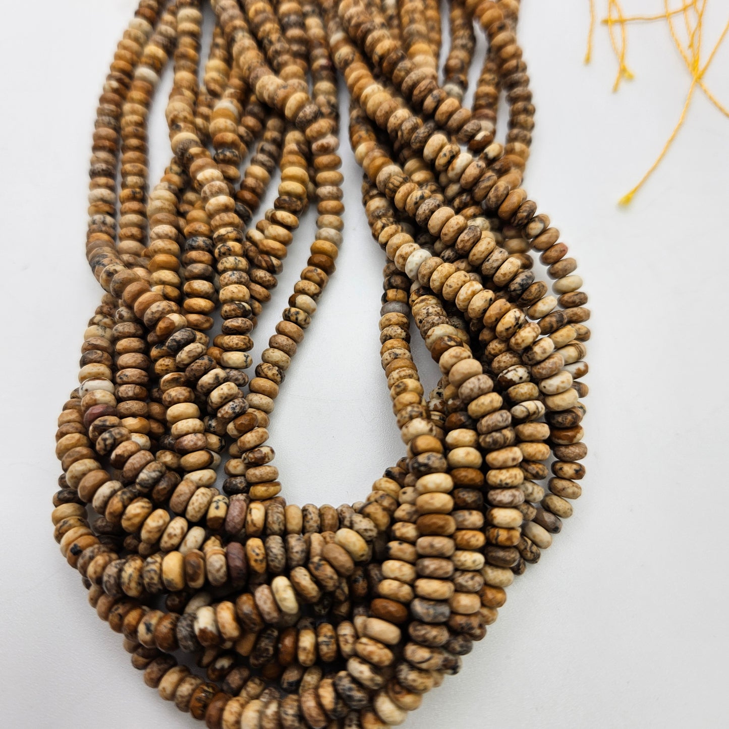 4mm Picture Jasper Rondelle