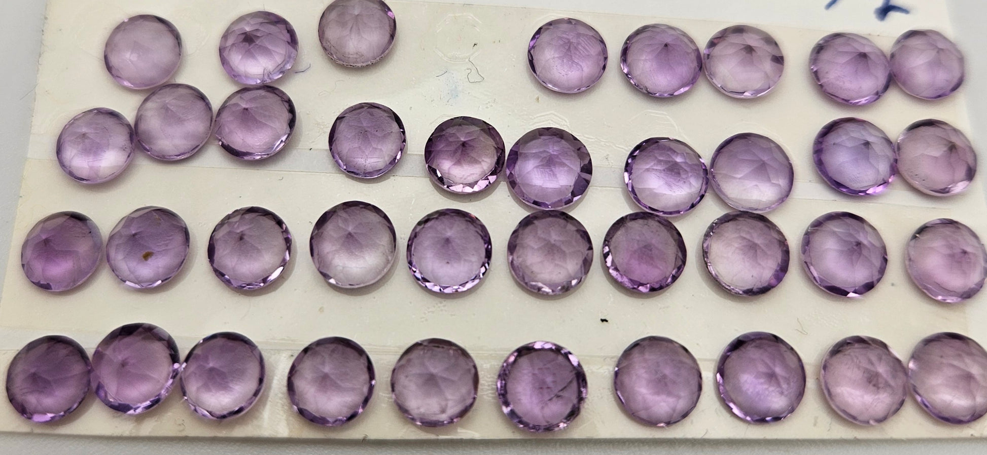 6mm Amethyst Round Cabochon Faceted