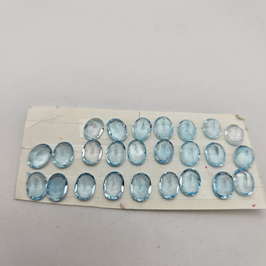 6x6mm Blue Topaz Oval Cabochon