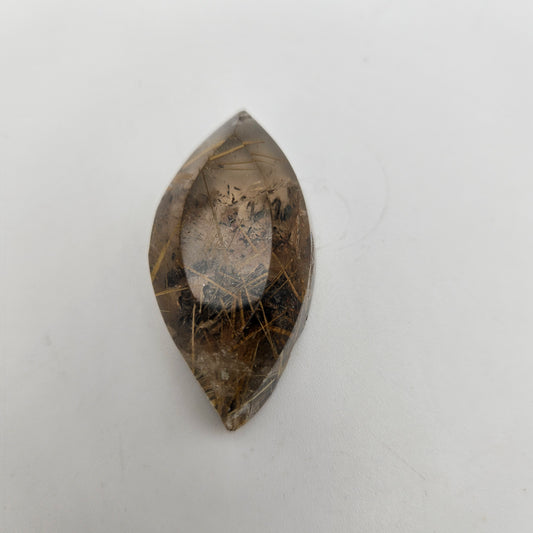 Gold Rutilated Quartz Cabochon Faceted