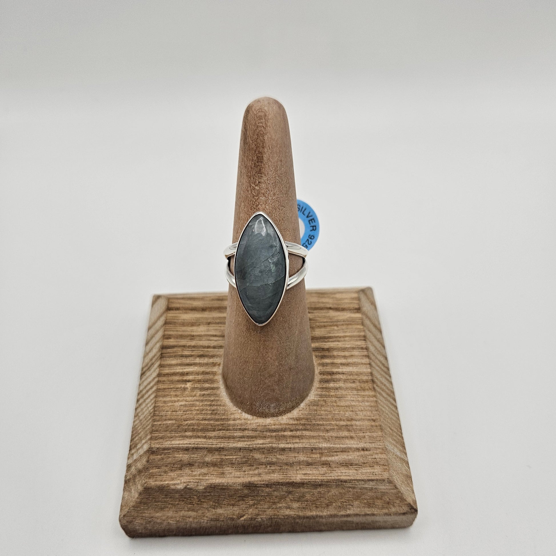 SS Aquamarine Oval Ring