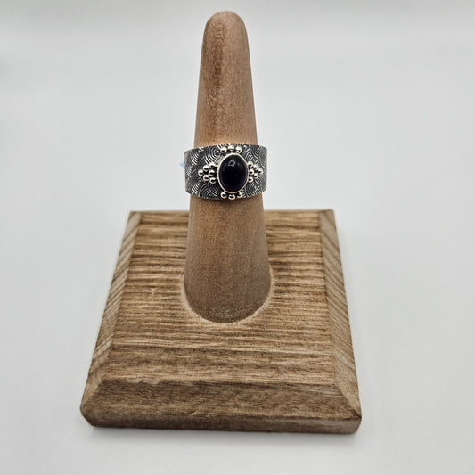 SS Amethyst Round Ring