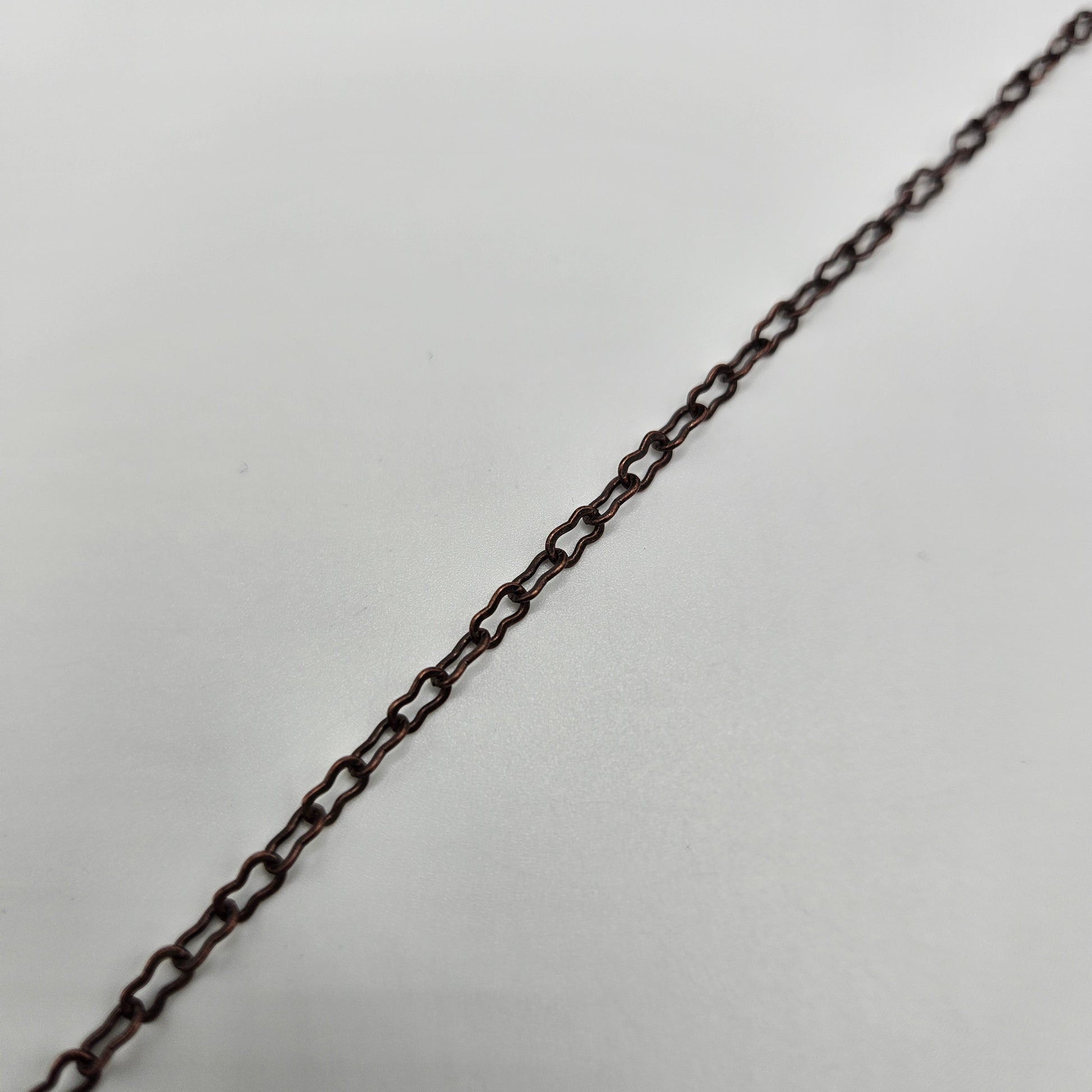 Medium Antique Copper Peanut Chain By the Foot