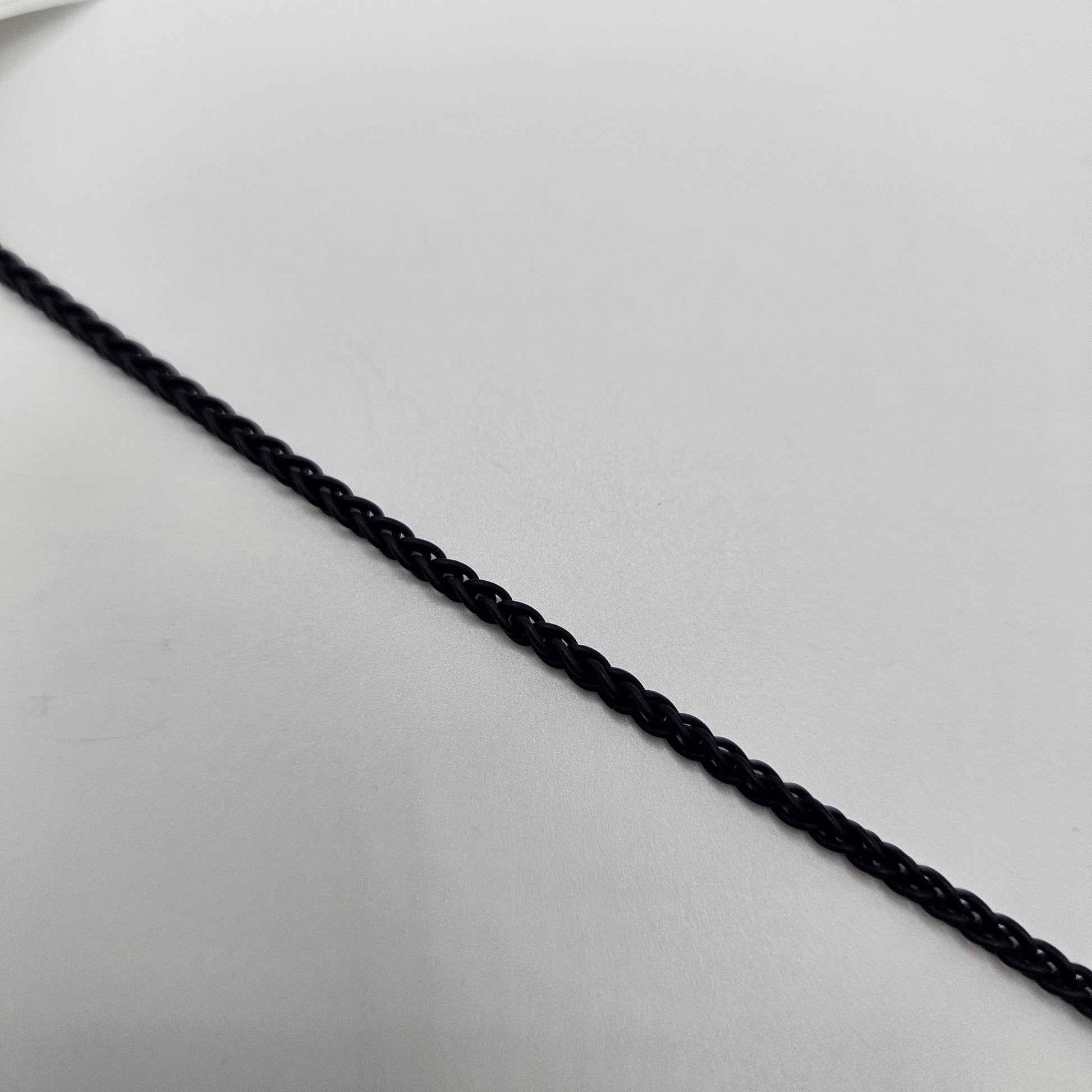 Black 3mm Rolo Chain By the Foot