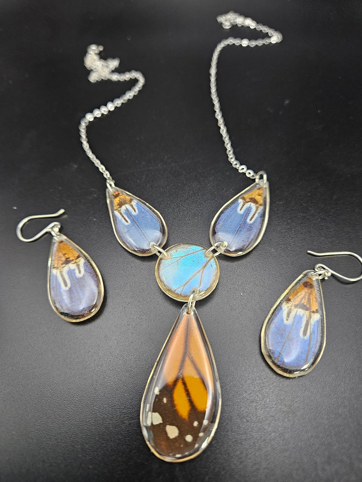 butterfly printed pendant