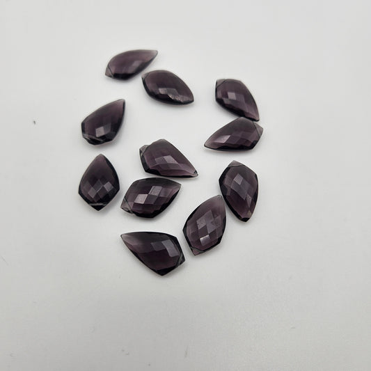 18mm Amethyst Faceted Top Drilled Single Bead