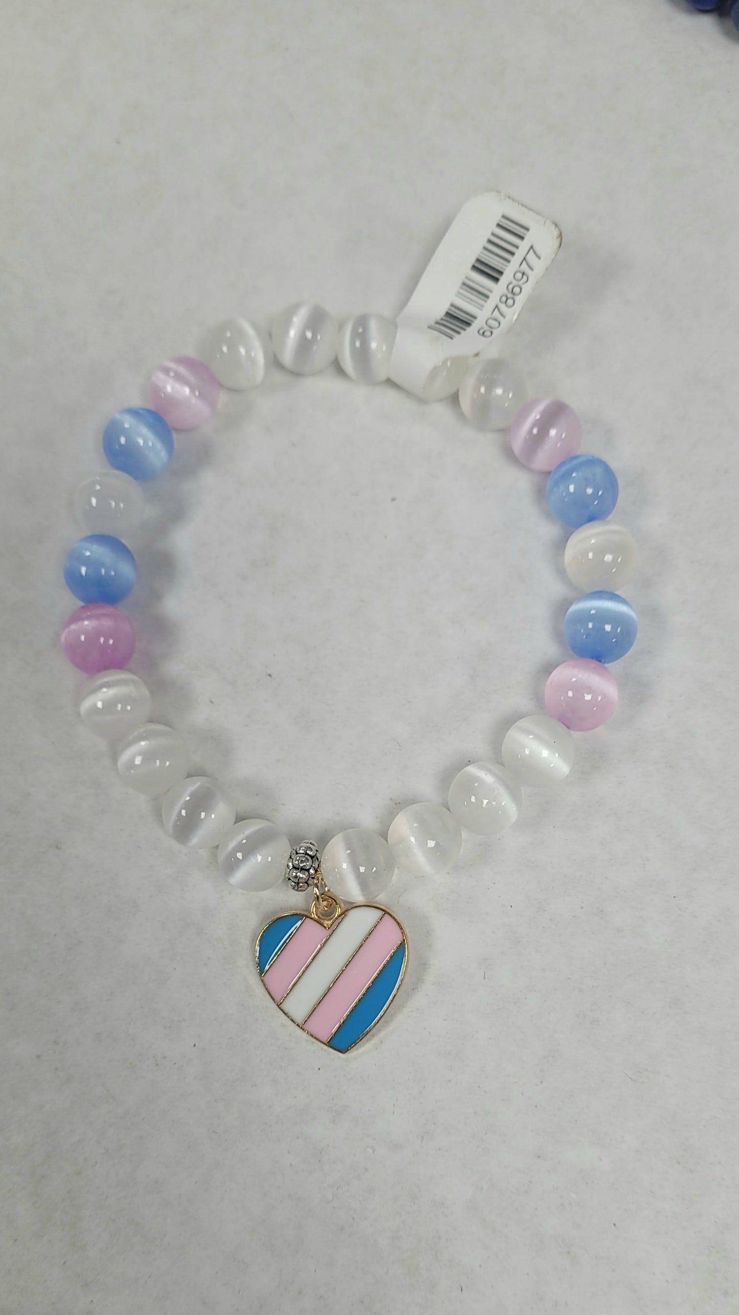 Pride stretch bracelet with charm
