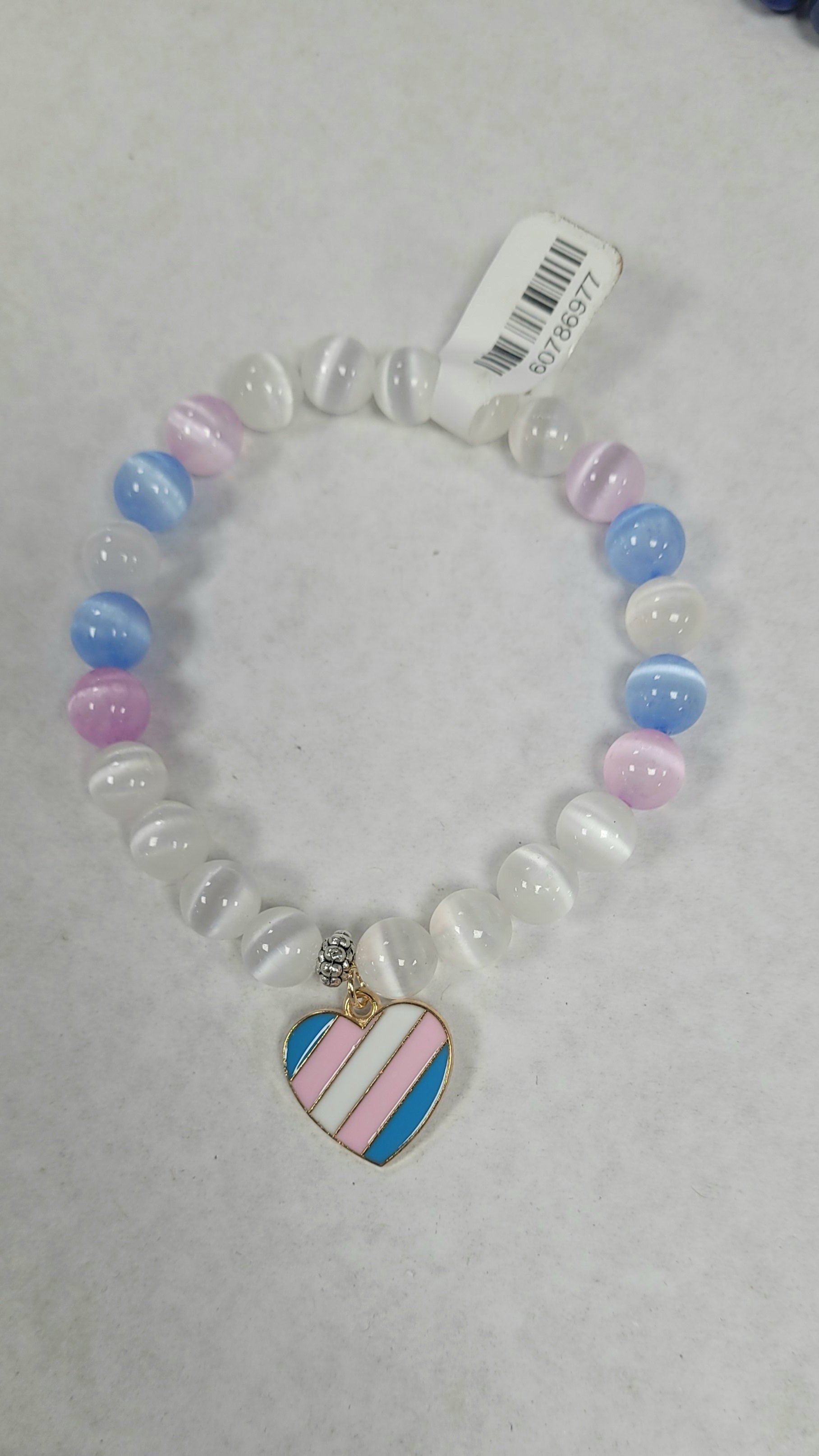 Pride stretch bracelet with charm